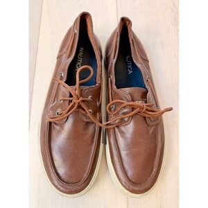 Nautica Spinnaker II Mens Brown Boat Shoes Loafers Size 13 ZSAJ1-01-2017